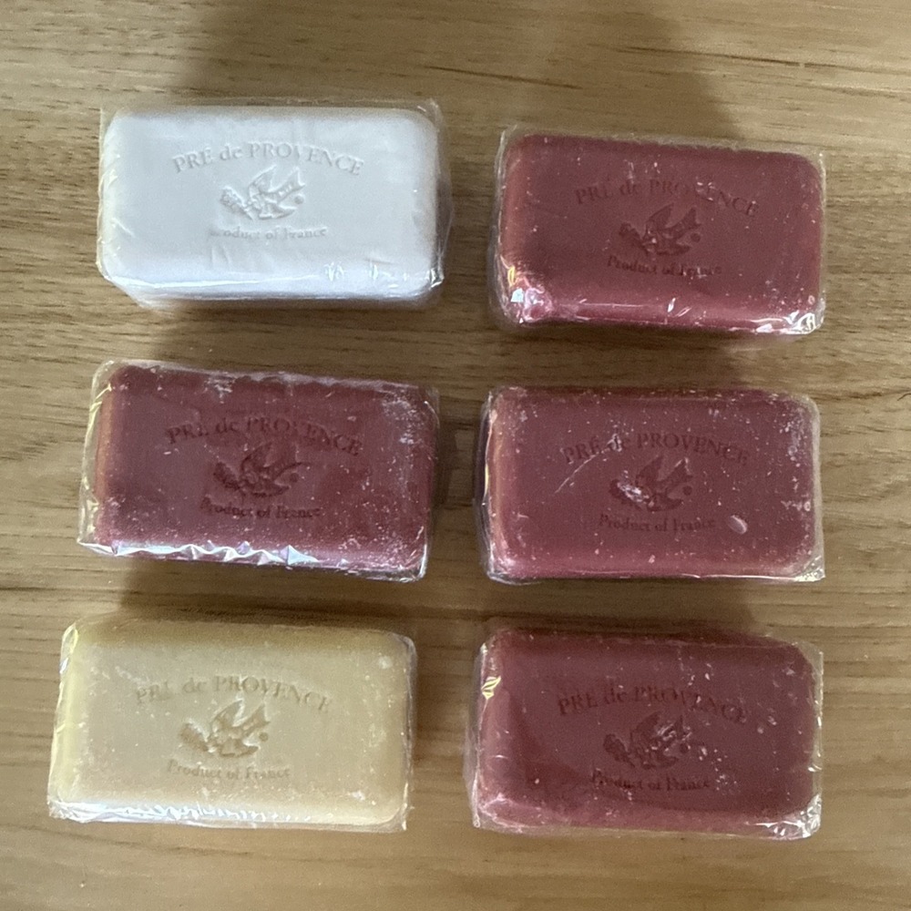 Lot Of 6 Pre de Provence 150 Gram/bar French Soap Raspberry lemon Wildflower